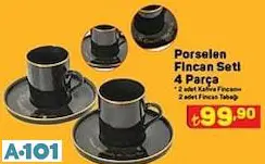 PORSELEN FİNCAN SETİ 4 PARÇA